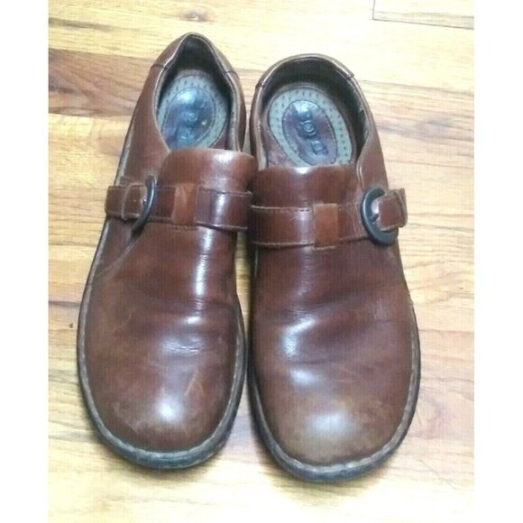 Born Concept Clogs Monk Strap Womens Size 9M Brown Leather Shoes W82007 - Picture 1 of 7